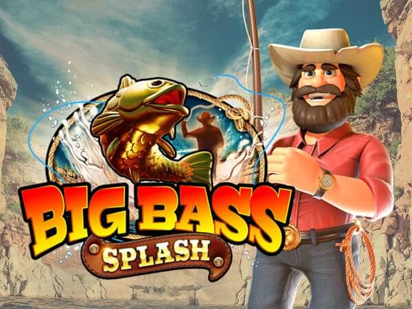 Un'immagine acquatica e dinamica del gioco 'Big Bass Splash', che evoca l'eccitazione della pesca e la possibilità di catturare pesci di grandi dimensioni.