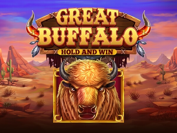 Un'immagine maestosa e imponente del gioco 'Great Buffalo', che mette in evidenza la presenza possente del bufalo americano come protagonista.